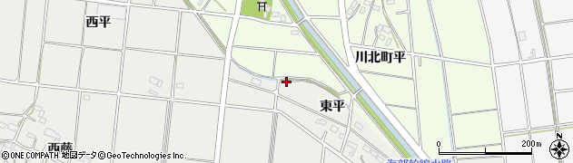 愛知県愛西市藤ケ瀬町（東平）周辺の地図