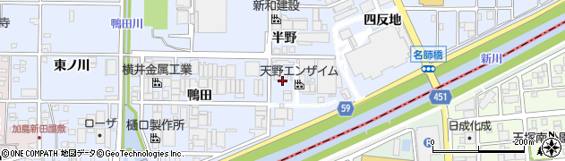 愛知県北名古屋市九之坪（半野）周辺の地図