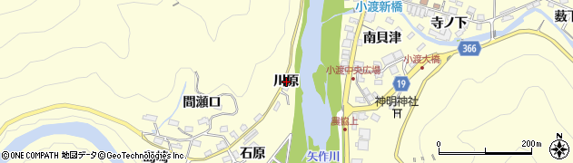 愛知県豊田市島崎町（川原）周辺の地図