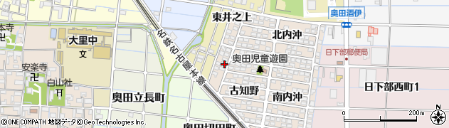 愛知県稲沢市奥田町山ケ田周辺の地図