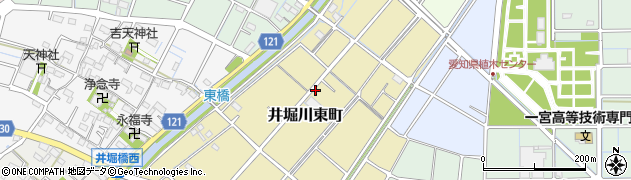 愛知県稲沢市井堀川東町周辺の地図
