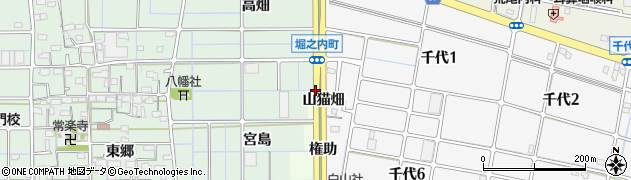 愛知県稲沢市千代町戌亥出周辺の地図