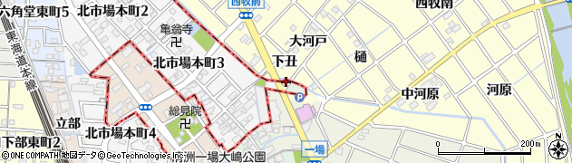 愛知県稲沢市北市場町（町東）周辺の地図