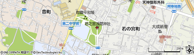 若之宮浅間神社周辺の地図