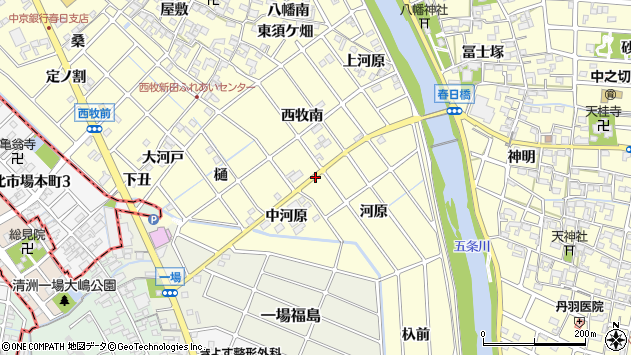 〒452-0961 愛知県清須市春日長畑の地図
