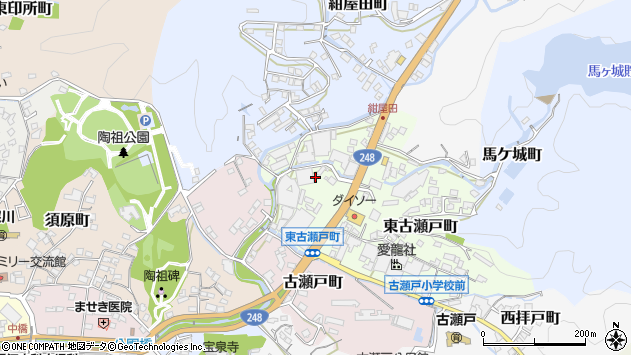 〒489-0036 愛知県瀬戸市西古瀬戸町の地図