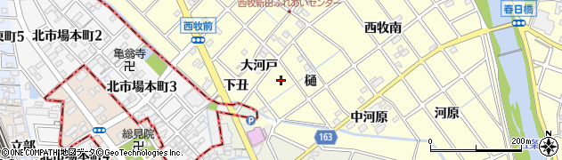 愛知県清須市春日（樋）周辺の地図