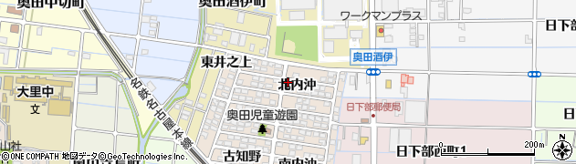 愛知県稲沢市奥田町（北内沖）周辺の地図