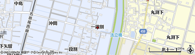 愛知県稲沢市祖父江町三丸渕一段割周辺の地図