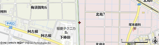 愛知県稲沢市北島町金神塚周辺の地図