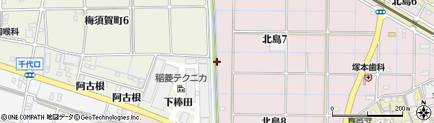 愛知県稲沢市北島町（金神塚）周辺の地図