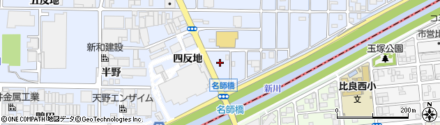 愛知県北名古屋市二子（名師）周辺の地図