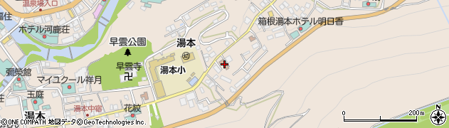 箱根湯本郵便局周辺の地図