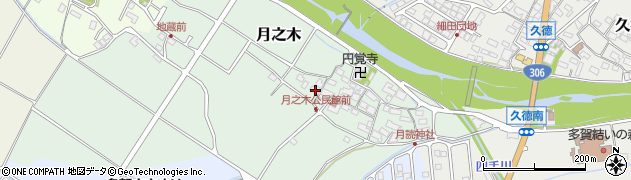 滋賀県犬上郡多賀町月之木121周辺の地図