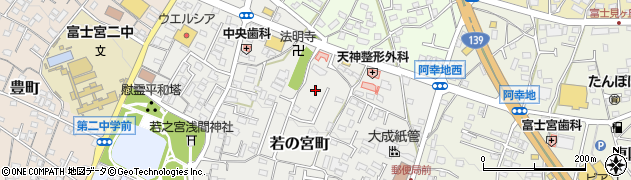 静岡県富士宮市若の宮町周辺の地図