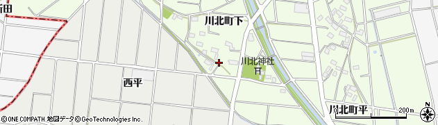 愛知県愛西市川北町下109周辺の地図