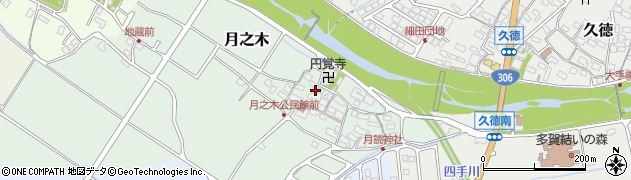 滋賀県犬上郡多賀町月之木36周辺の地図
