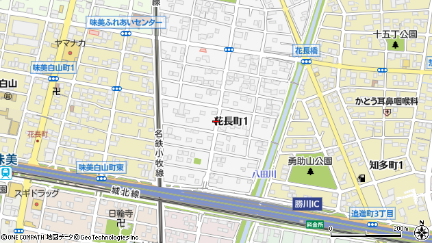 〒486-0951 愛知県春日井市花長町の地図