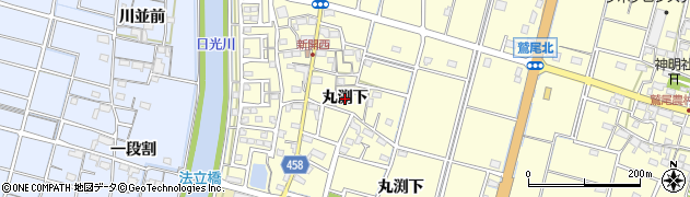 愛知県稲沢市平和町（丸渕下）周辺の地図