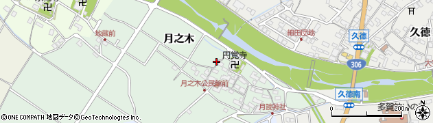 滋賀県犬上郡多賀町月之木124周辺の地図
