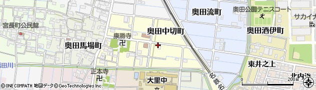愛知県稲沢市奥田中切町周辺の地図