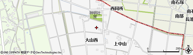 愛知県愛西市鵜多須町大山西周辺の地図