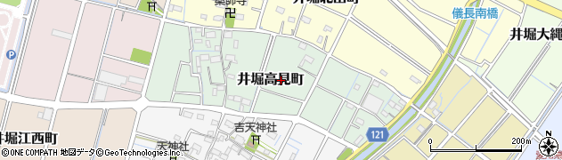 愛知県稲沢市井堀高見町周辺の地図