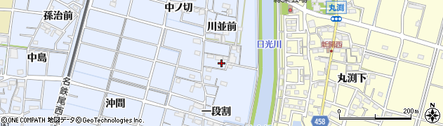愛知県稲沢市祖父江町三丸渕川並前118周辺の地図
