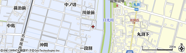 愛知県稲沢市祖父江町三丸渕川並前1周辺の地図