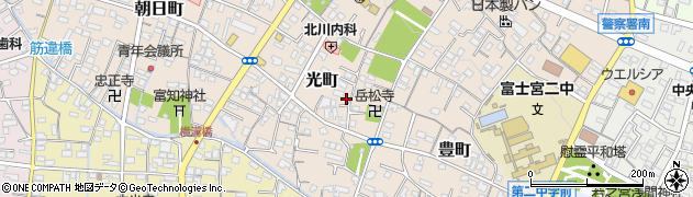 静岡県富士宮市光町周辺の地図
