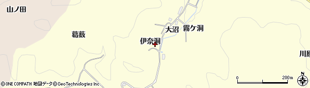 愛知県豊田市三箇町伊奈洞周辺の地図