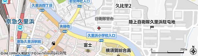神奈川県横須賀市久比里2丁目2周辺の地図