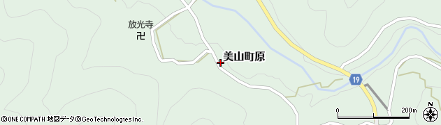 京都府南丹市美山町原（ノテ）周辺の地図