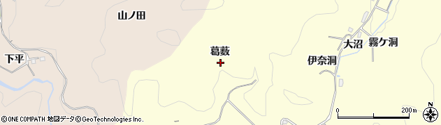 愛知県豊田市三箇町葛薮周辺の地図