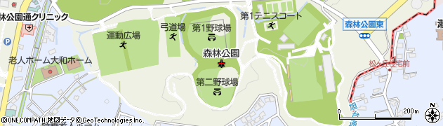 森林公園周辺の地図