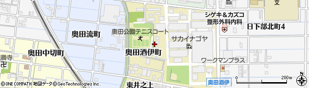 愛知県稲沢市奥田酒伊町周辺の地図