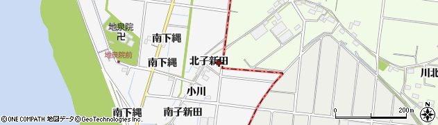 愛知県稲沢市祖父江町神明津北子新田周辺の地図