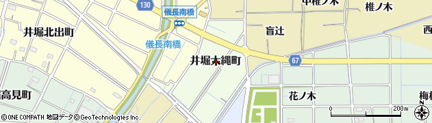 愛知県稲沢市井堀大縄町周辺の地図