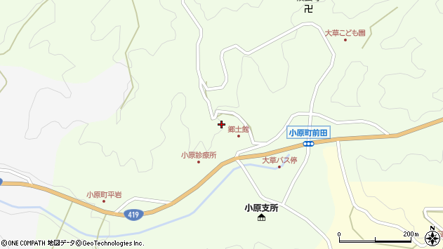 〒470-0531 愛知県豊田市小原町の地図
