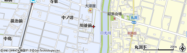 愛知県稲沢市祖父江町三丸渕川並前4周辺の地図