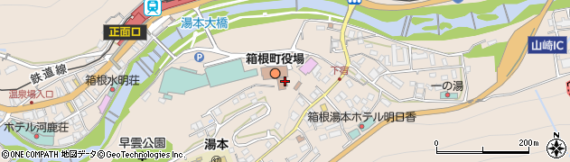 箱根町役場　議会事務局周辺の地図