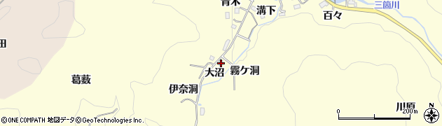 愛知県豊田市三箇町（大沼）周辺の地図