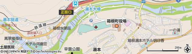 湯本富士屋ホテル周辺の地図