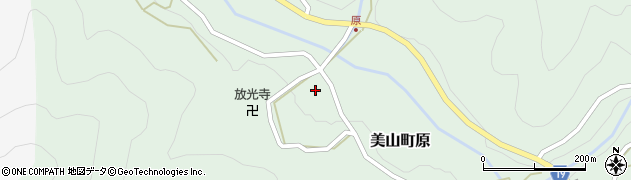 京都府南丹市美山町原（新西谷）周辺の地図