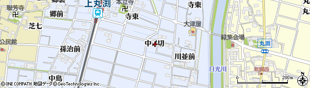 愛知県稲沢市祖父江町三丸渕中ノ切周辺の地図
