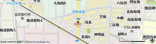 愛知県稲沢市北島町千野地周辺の地図