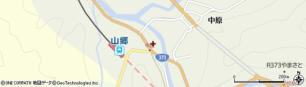 山郷簡易郵便局周辺の地図