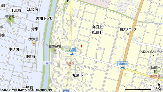 〒490-1305 愛知県稲沢市平和町丸渕下の地図