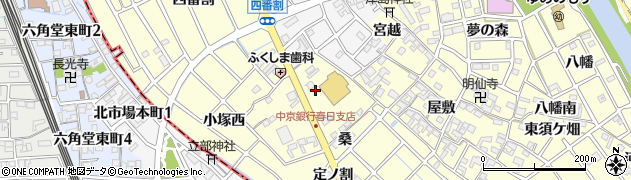 愛知県清須市春日宮重周辺の地図