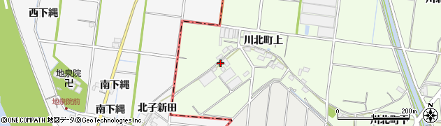 愛知県愛西市川北町上87周辺の地図